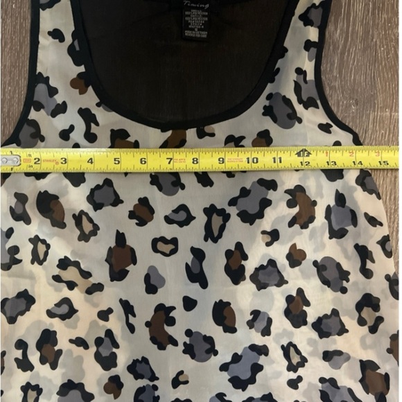 Leopard Print Womens Sheer Tank Top - Picture 6 of 8